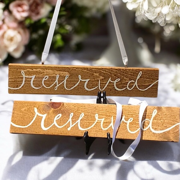 Set of 2 Wooden Reserved Signs - Picture 9 of 16
